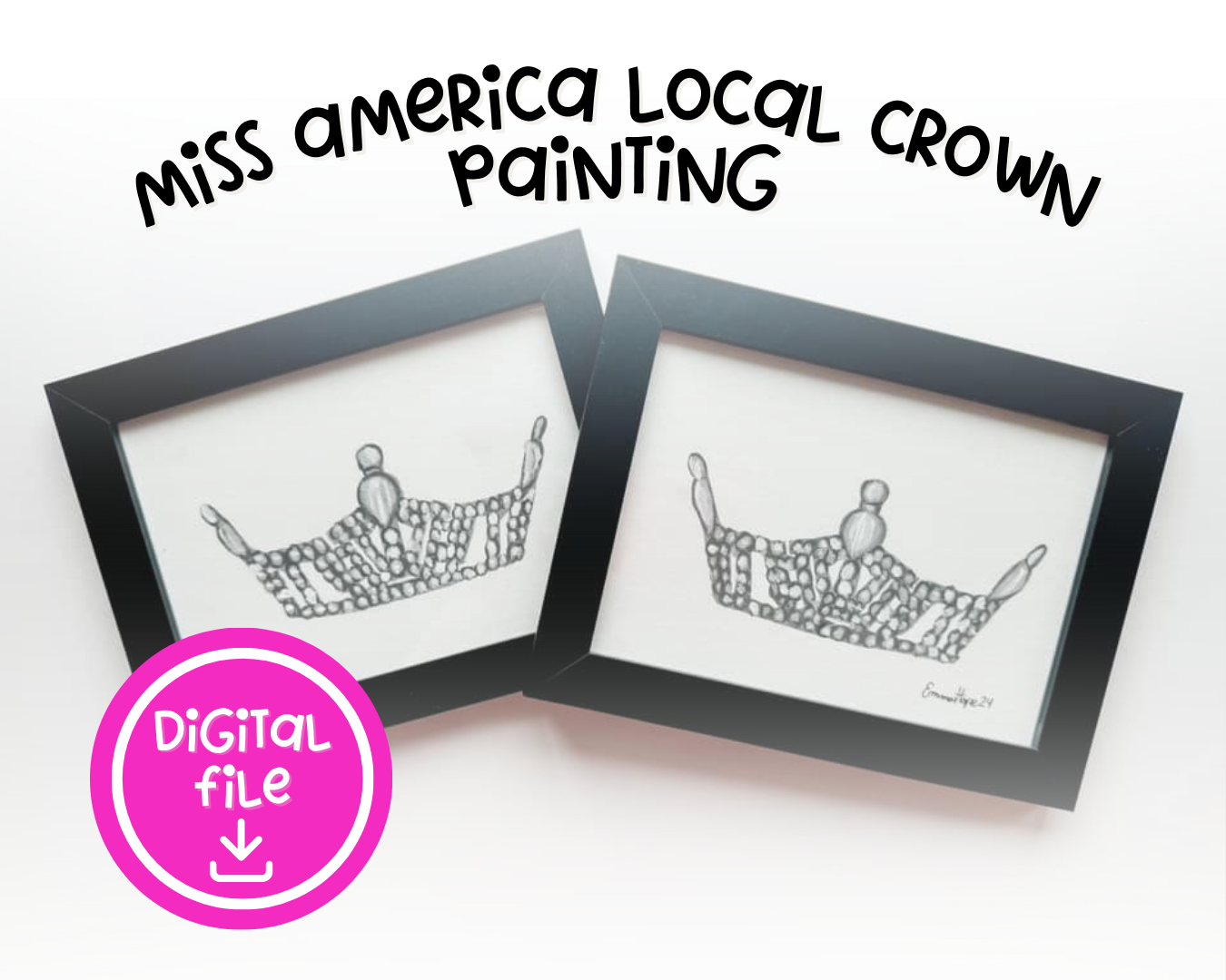 Miss America Local Crown Painting (Digital File)