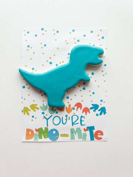 5 x 7 Boxed Cookie - Dinosaur